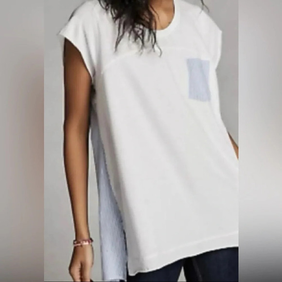 Maeve by Anthropologie Ladies Pinstriped Pocket Tunic Size Medium - Picture 1 of 9